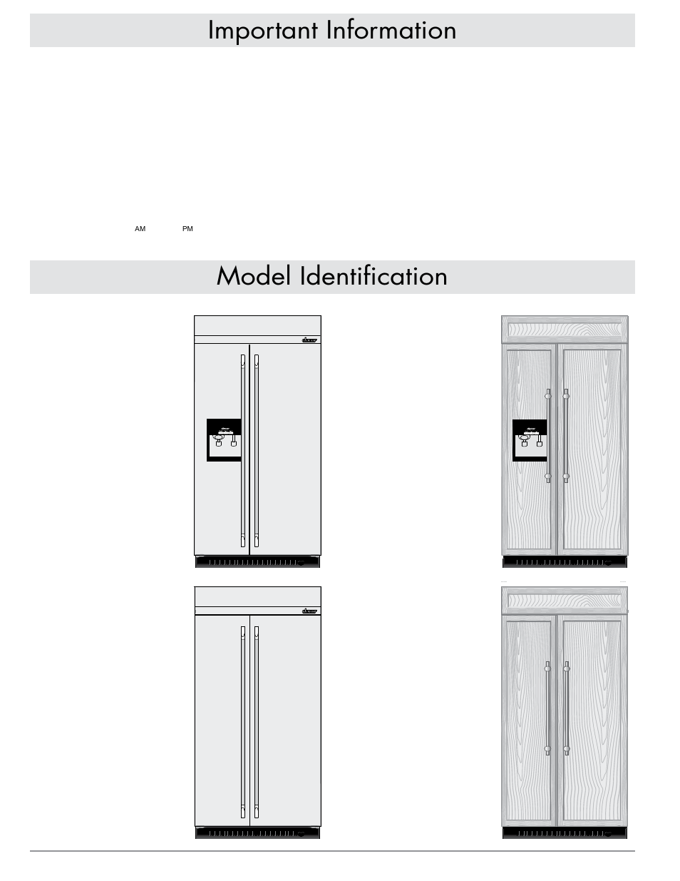 Important information model identification | Dacor EF42DBSS User Manual | Page 4 / 24