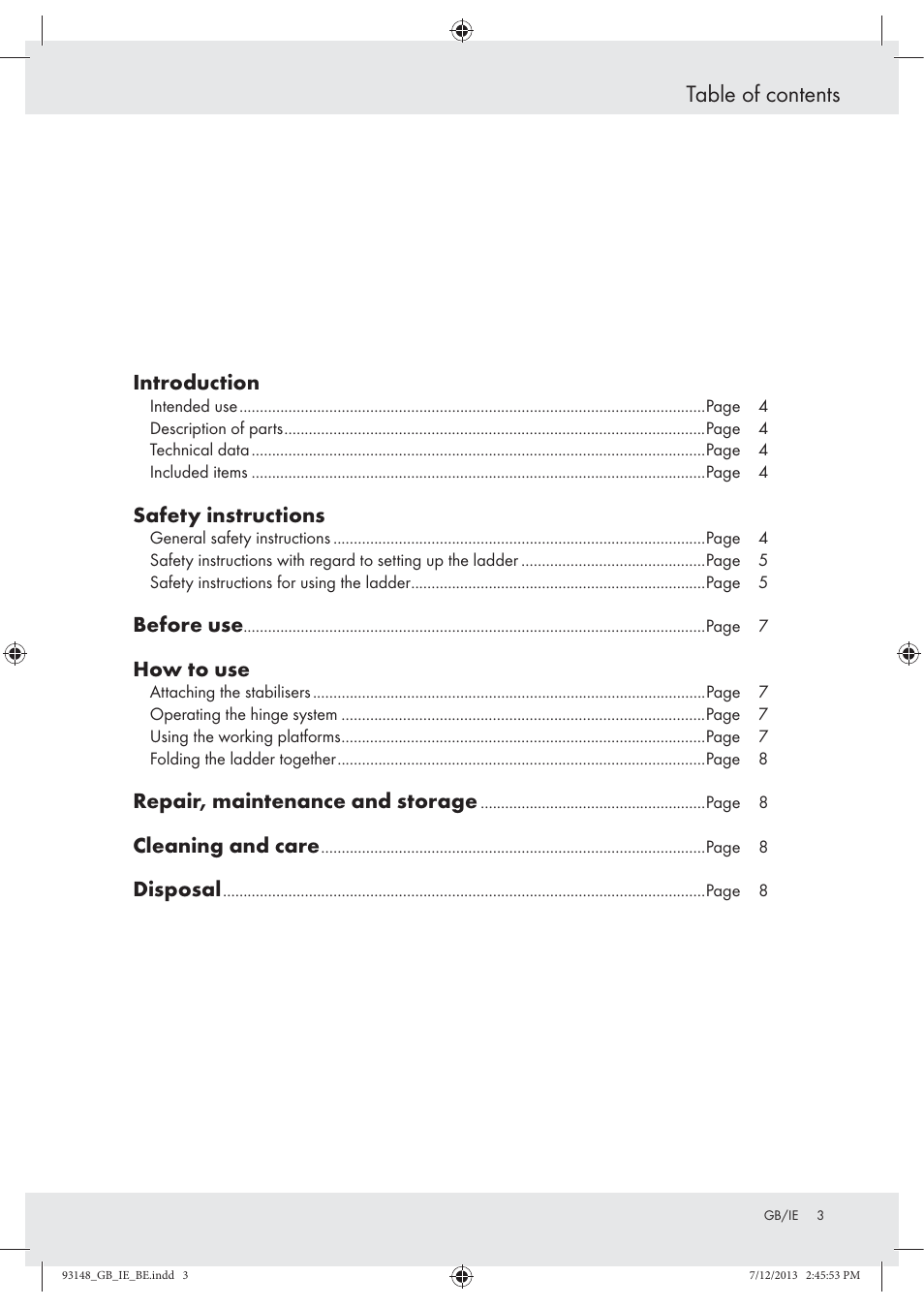 Powerfix Z30473 User Manual | Page 3 / 48