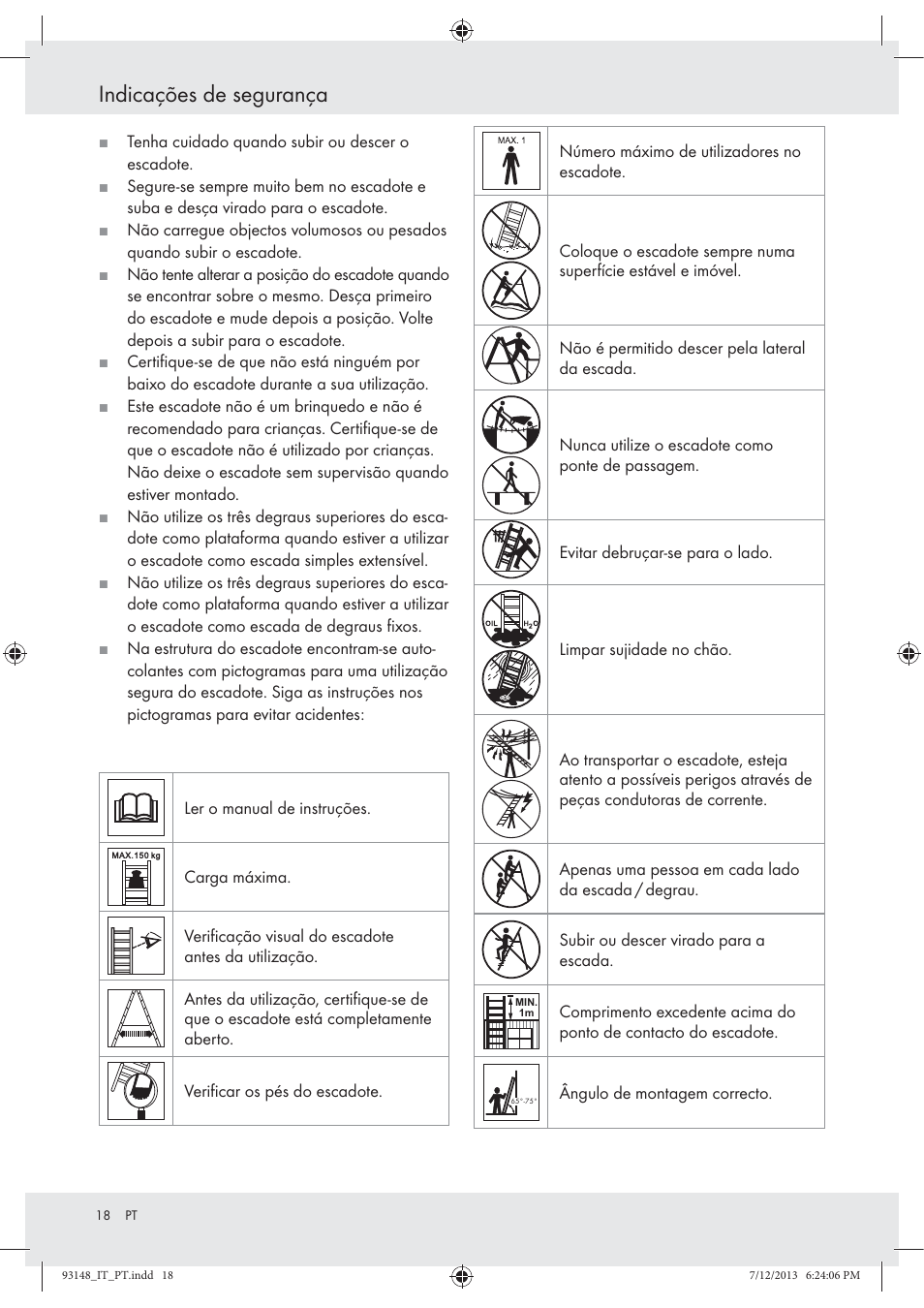 Indicações de segurança | Powerfix Z30473 User Manual | Page 18 / 35
