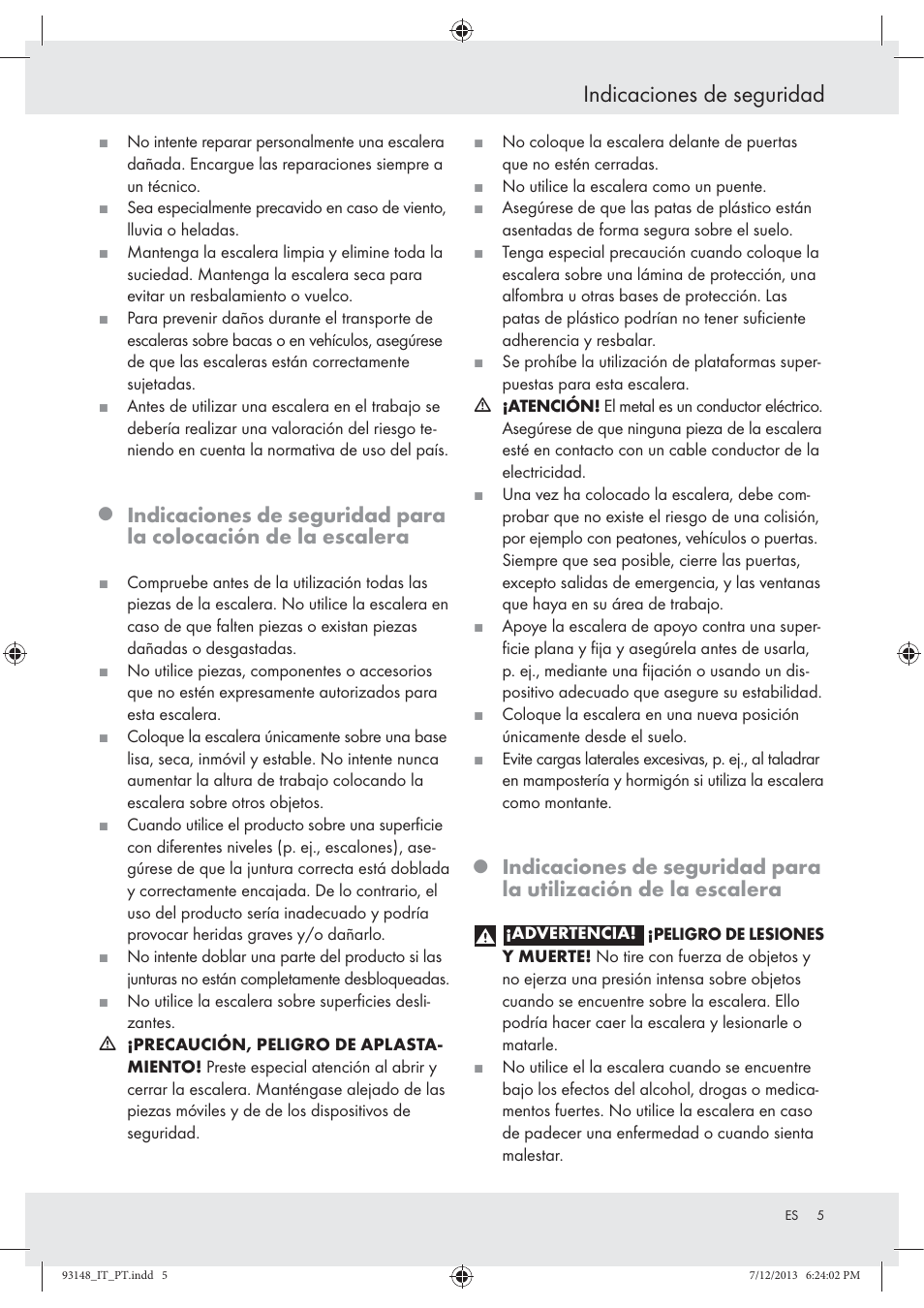 Indicaciones de seguridad | Powerfix Z30473 User Manual | Page 5 / 35