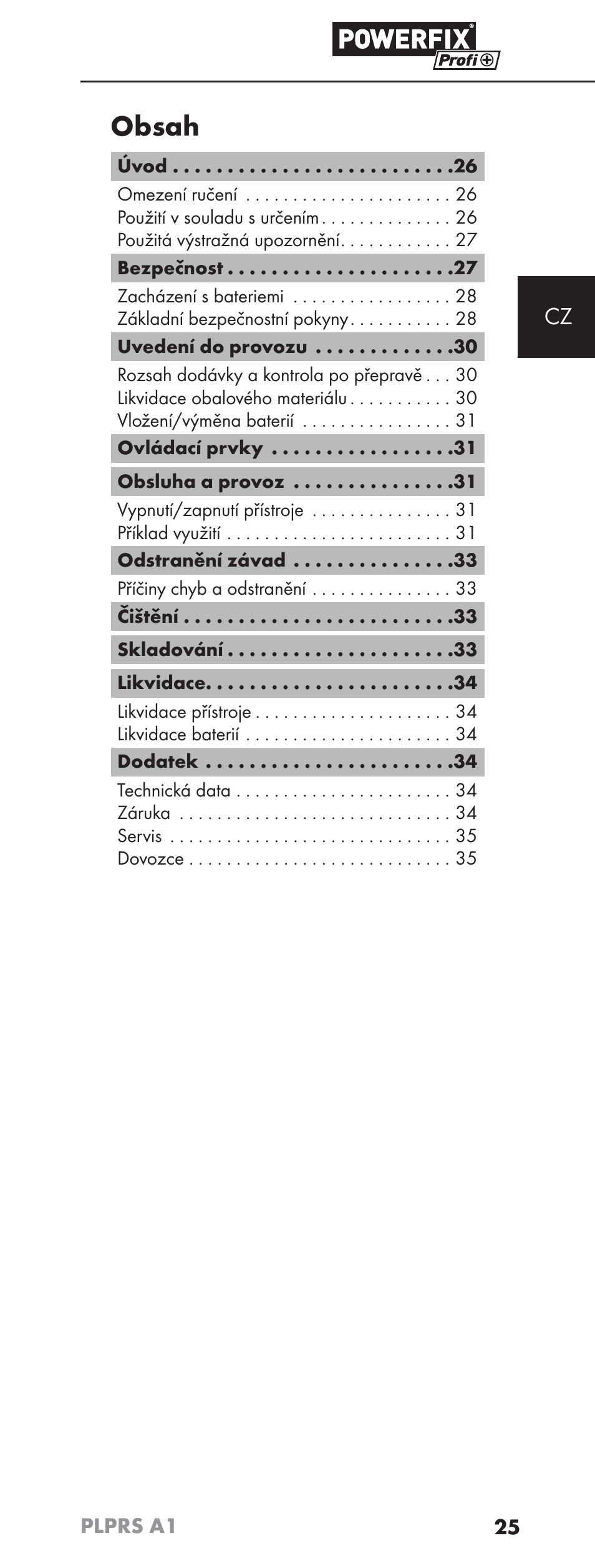 Powerfix PLPRS A1 User Manual | Page 28 / 63