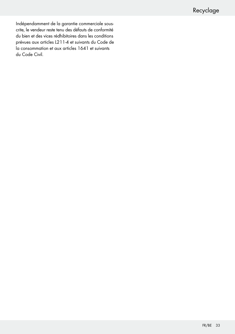 Recyclage | Powerfix Z30473 User Manual | Page 33 / 48