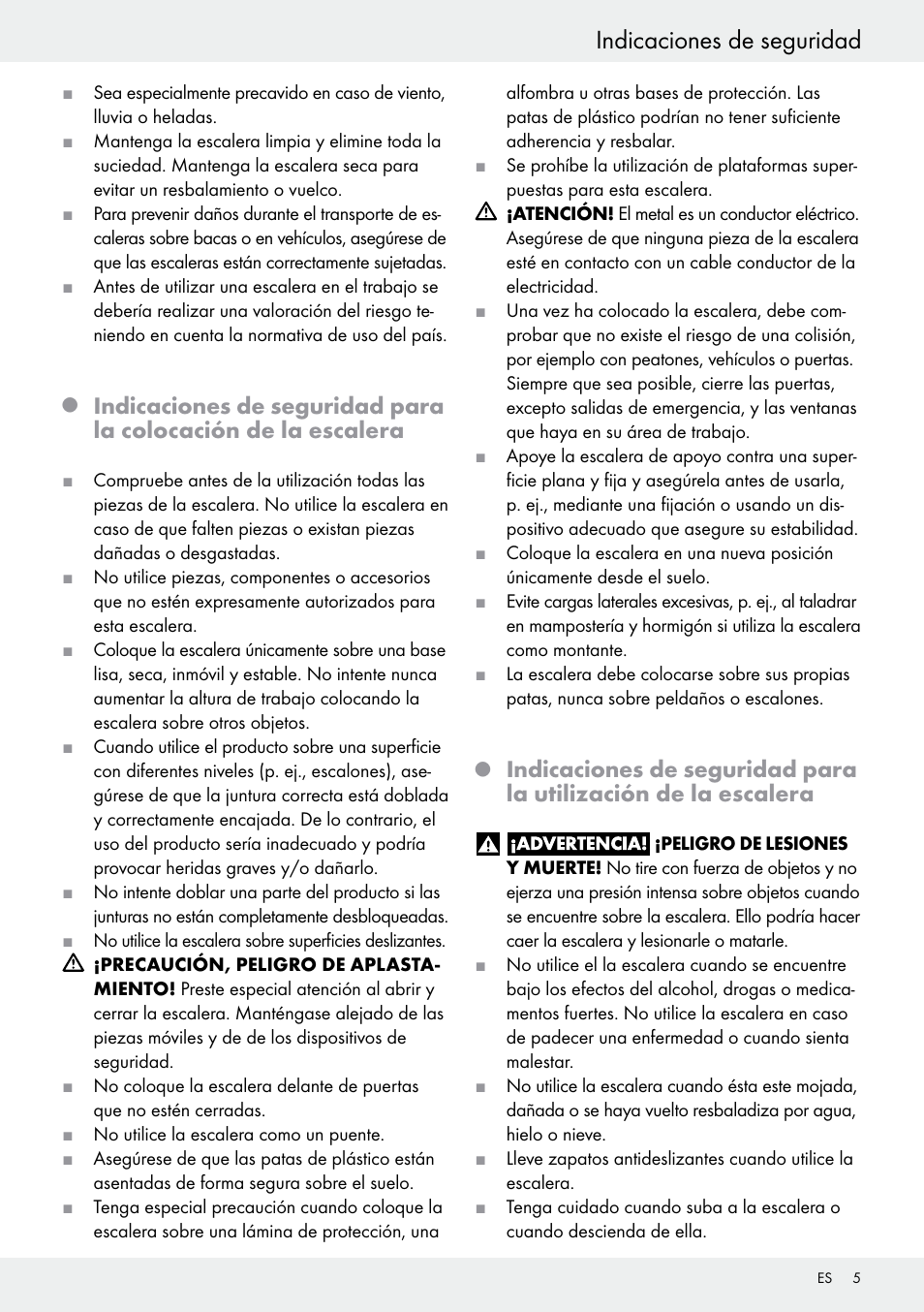 Indicaciones de seguridad | Powerfix Z30473 User Manual | Page 5 / 35