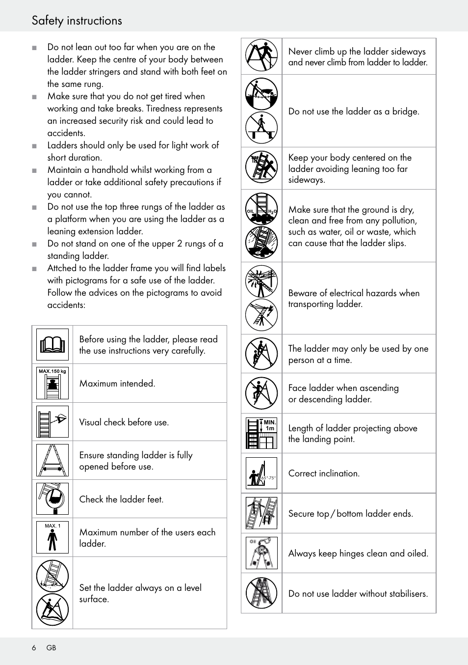 Safety instructions | Powerfix Z30473 User Manual | Page 6 / 48