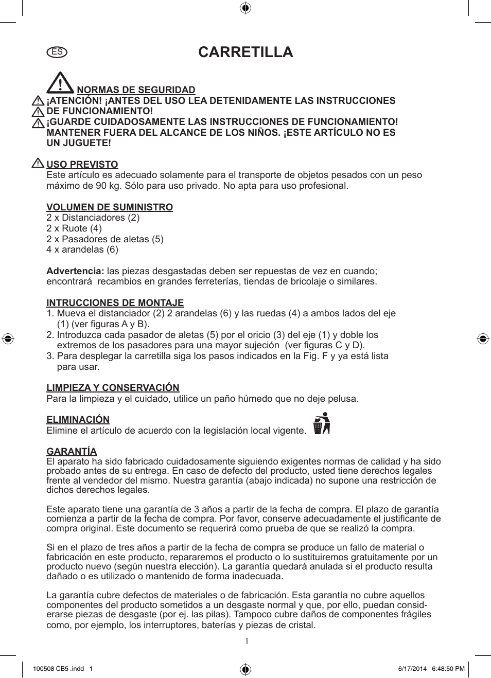 Carretilla | Powerfix Z31229 User Manual | Page 2 / 8