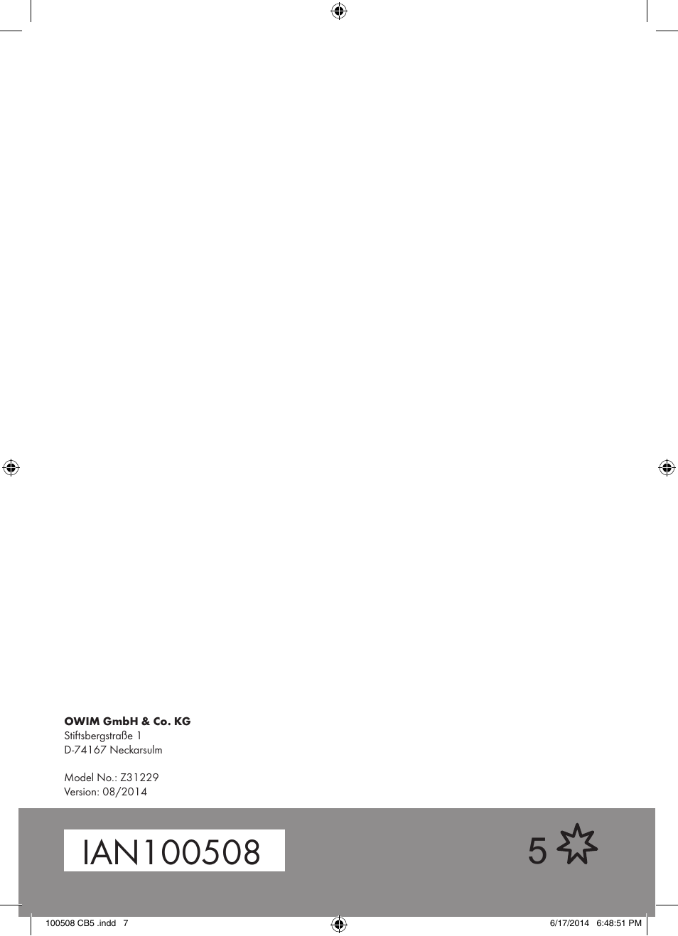 Powerfix Z31229 User Manual | Page 8 / 8