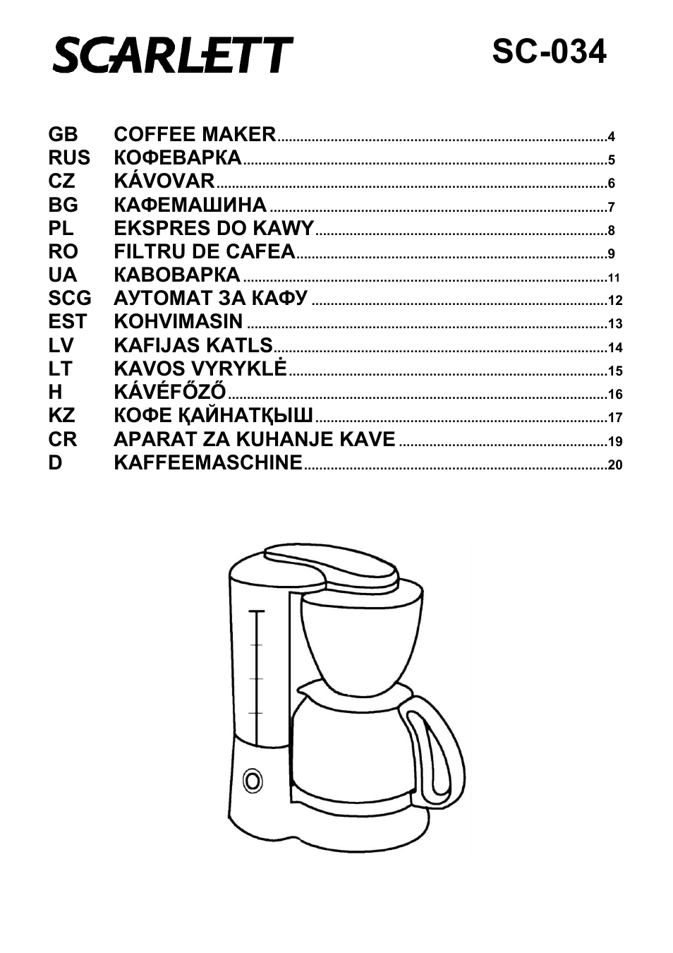 Scarlett SC-034 User Manual | 21 pages