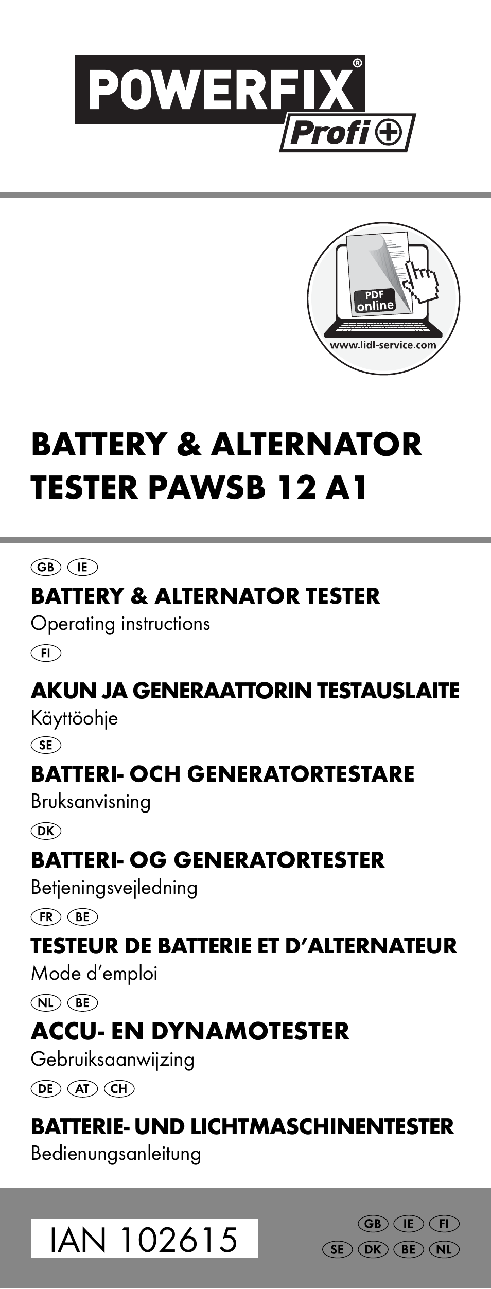 Powerfix PAWSB 12 A1 User Manual | 31 pages