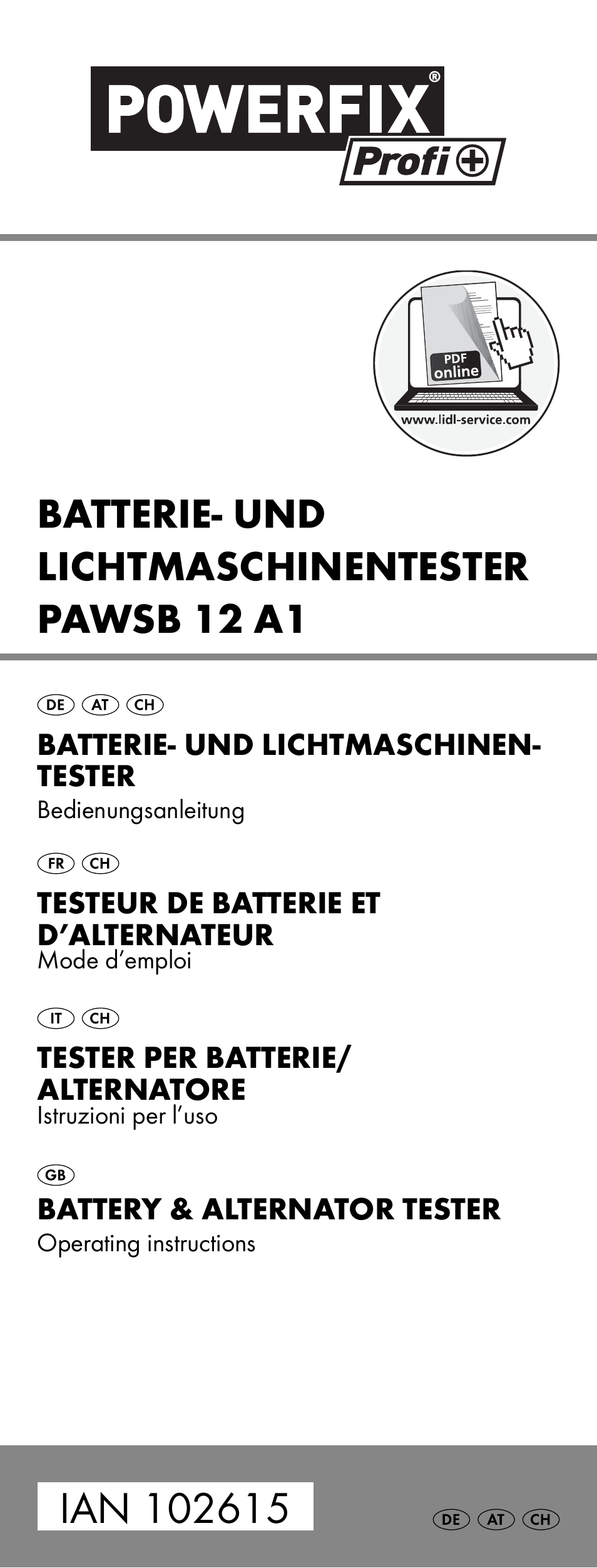 Powerfix PAWSB 12 A1 User Manual | 19 pages