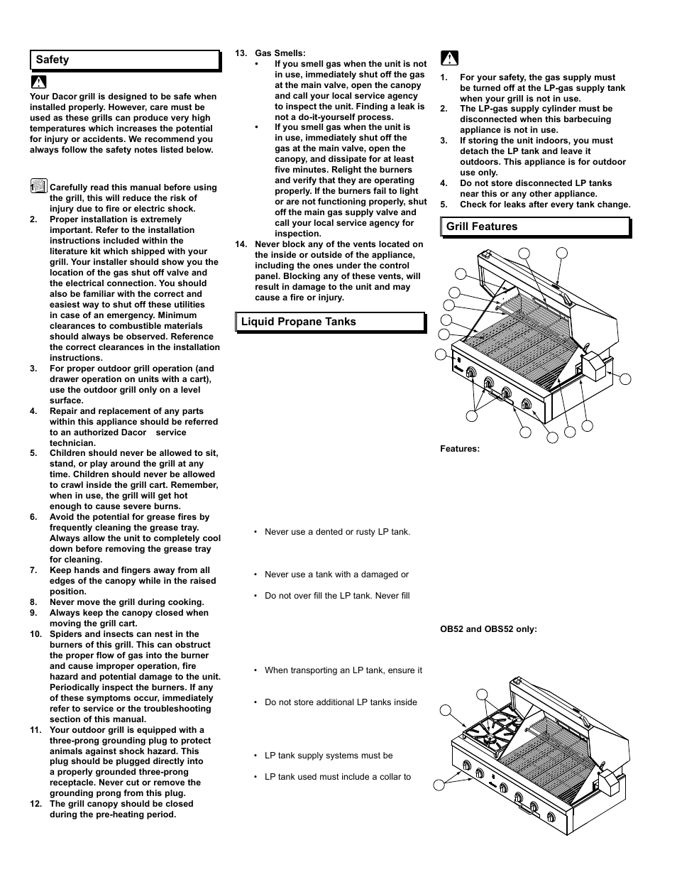 Dacor OBSB162 User Manual | Page 4 / 12