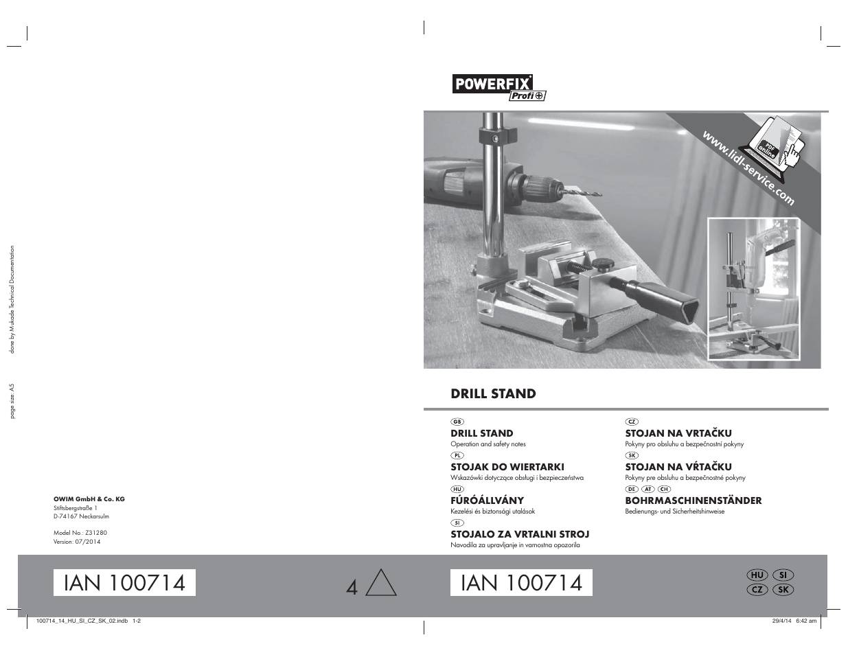 Powerfix Z31280 User Manual | 25 pages