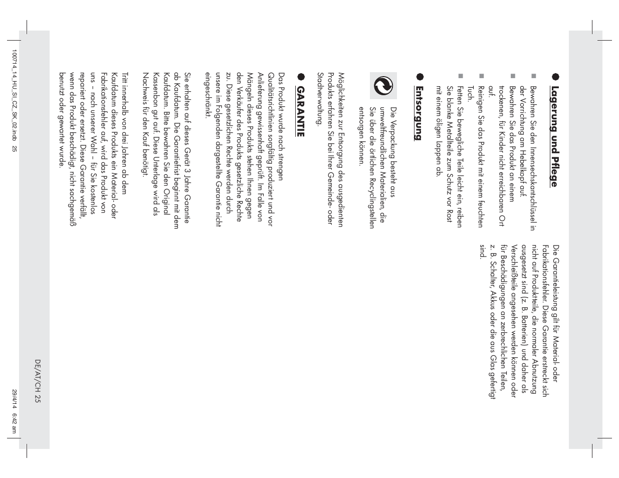 Powerfix Z31280 User Manual | Page 25 / 25