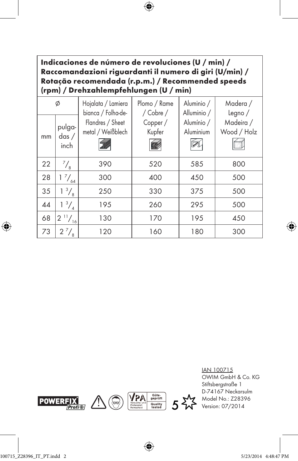 Powerfix Z28396 User Manual | Page 2 / 2