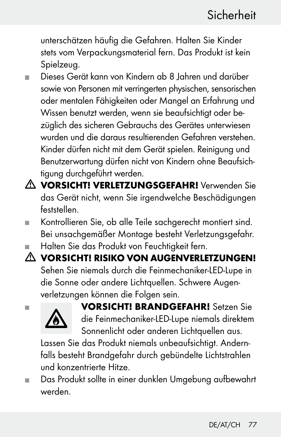 Sicherheit | Powerfix Z30225 User Manual | Page 77 / 84