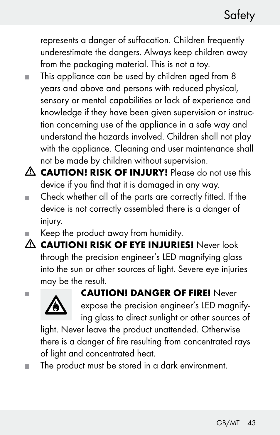 Safety | Powerfix Z30225 User Manual | Page 43 / 61