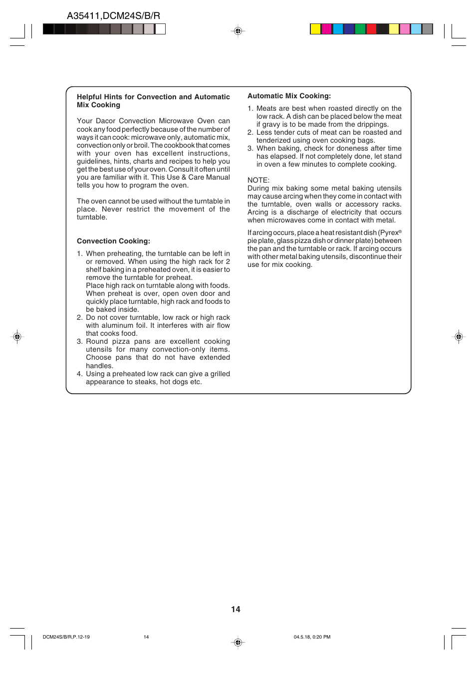 Dacor DCM24 User Manual | Page 16 / 32