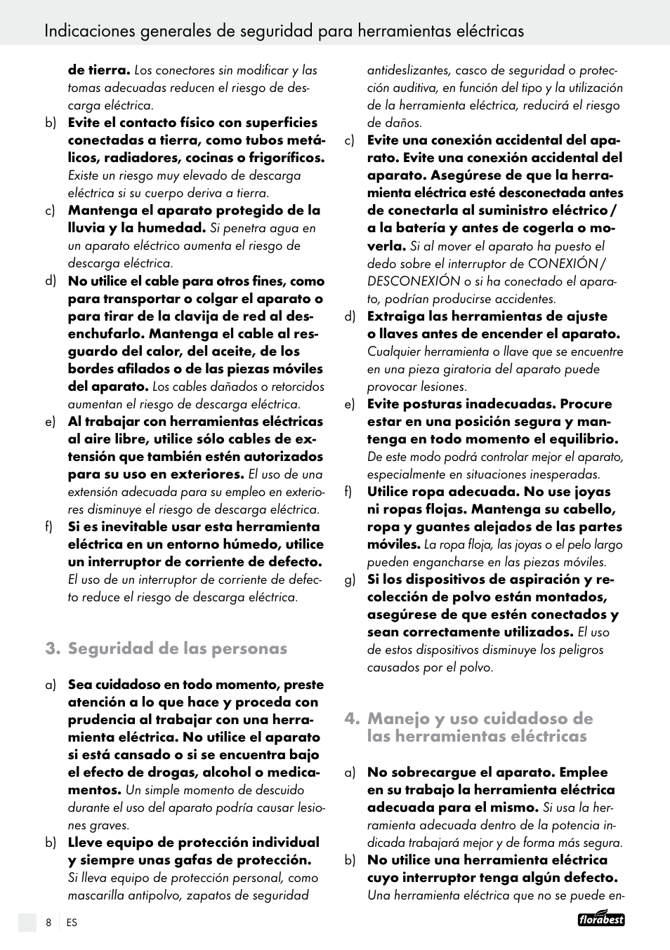 Seguridad de las personas | Powerfix FAAS 10.8 A1 User Manual | Page 8 / 55