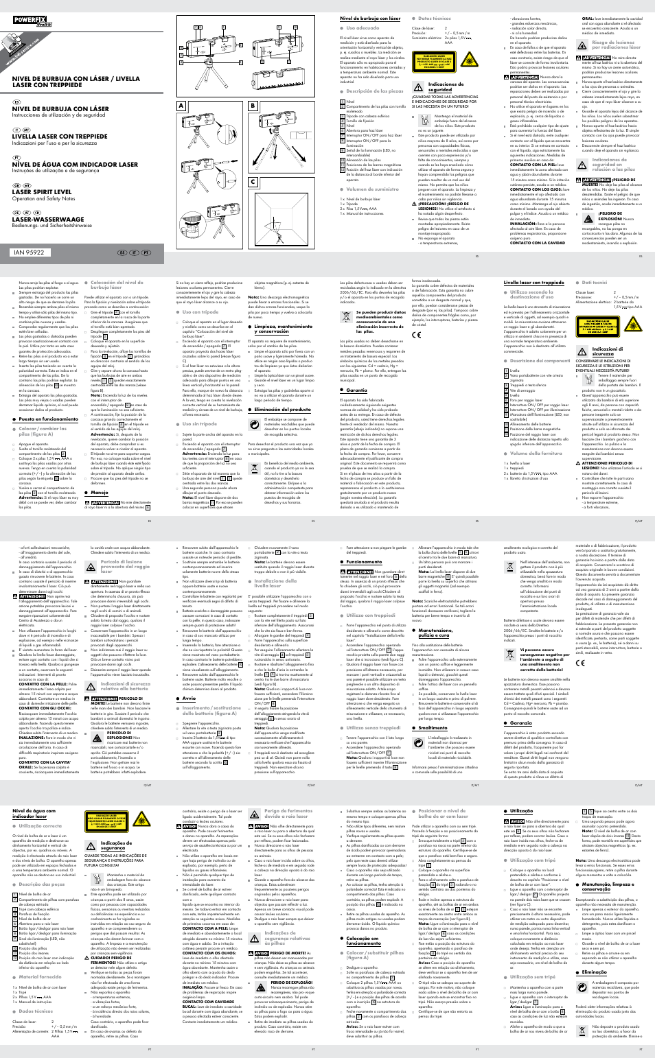 Powerfix Z32014 User Manual | 2 pages