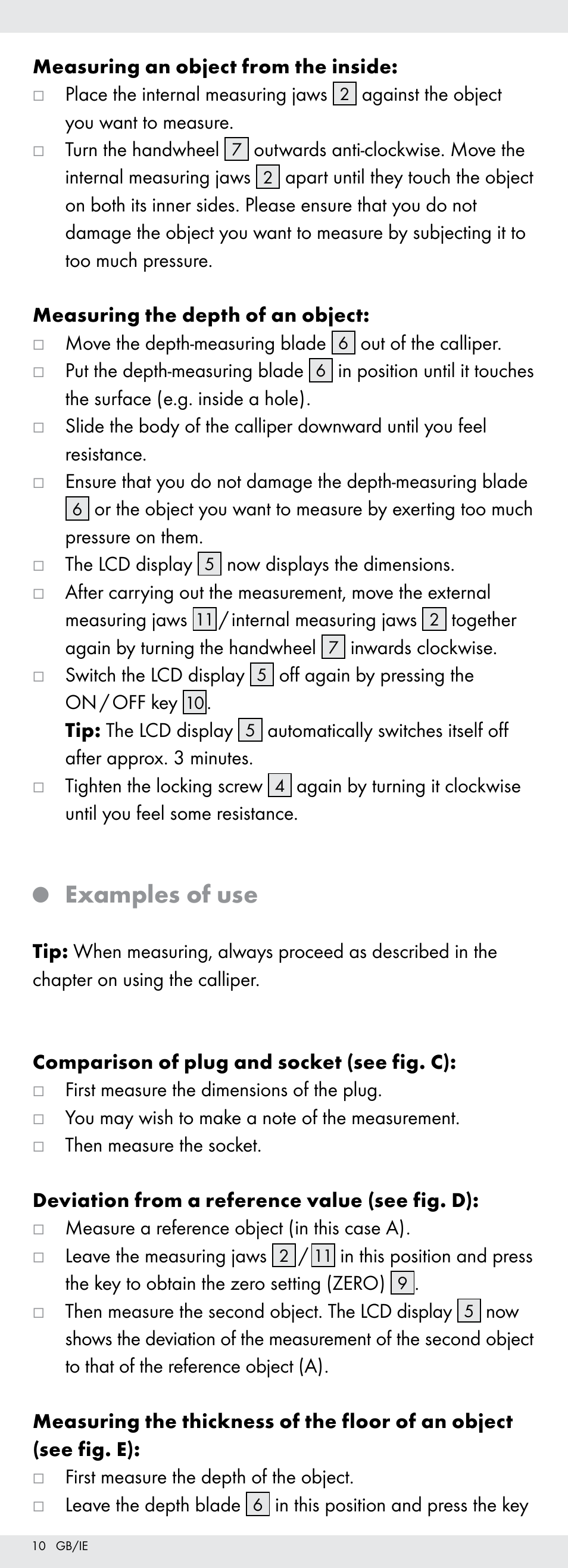 Examples of use | Powerfix Z22855 User Manual | Page 10 / 67