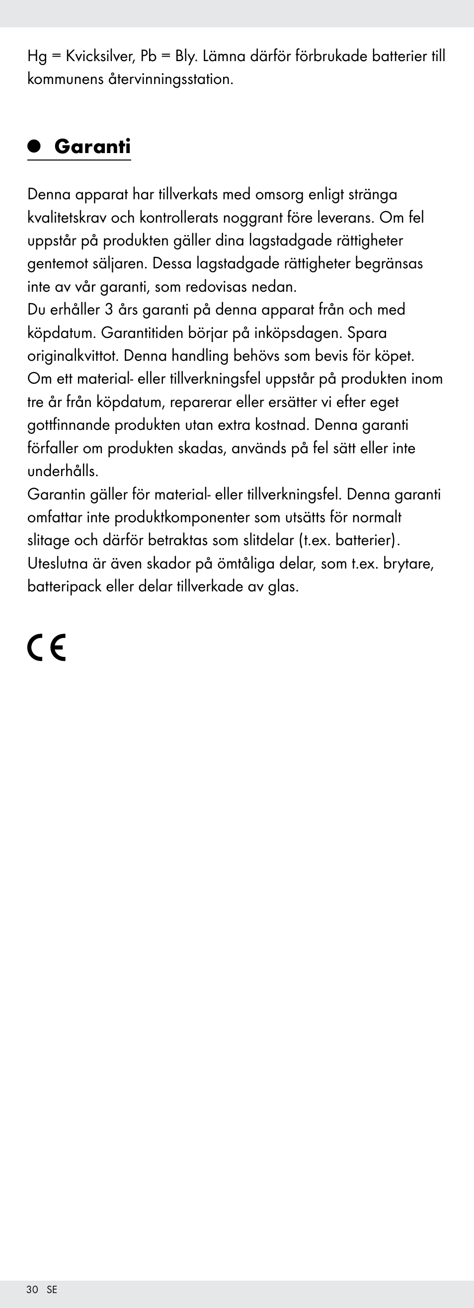 Garanti | Powerfix Z22855 User Manual | Page 30 / 67