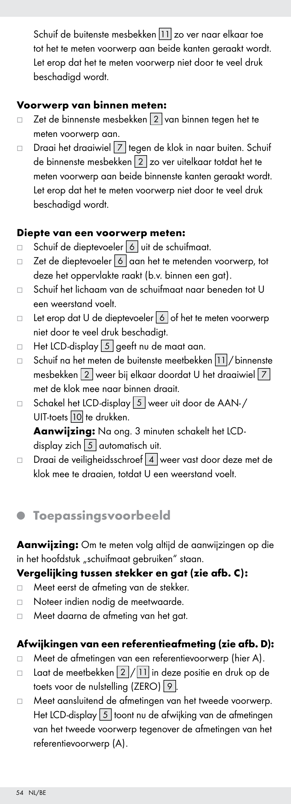 Toepassingsvoorbeeld | Powerfix Z22855 User Manual | Page 54 / 67