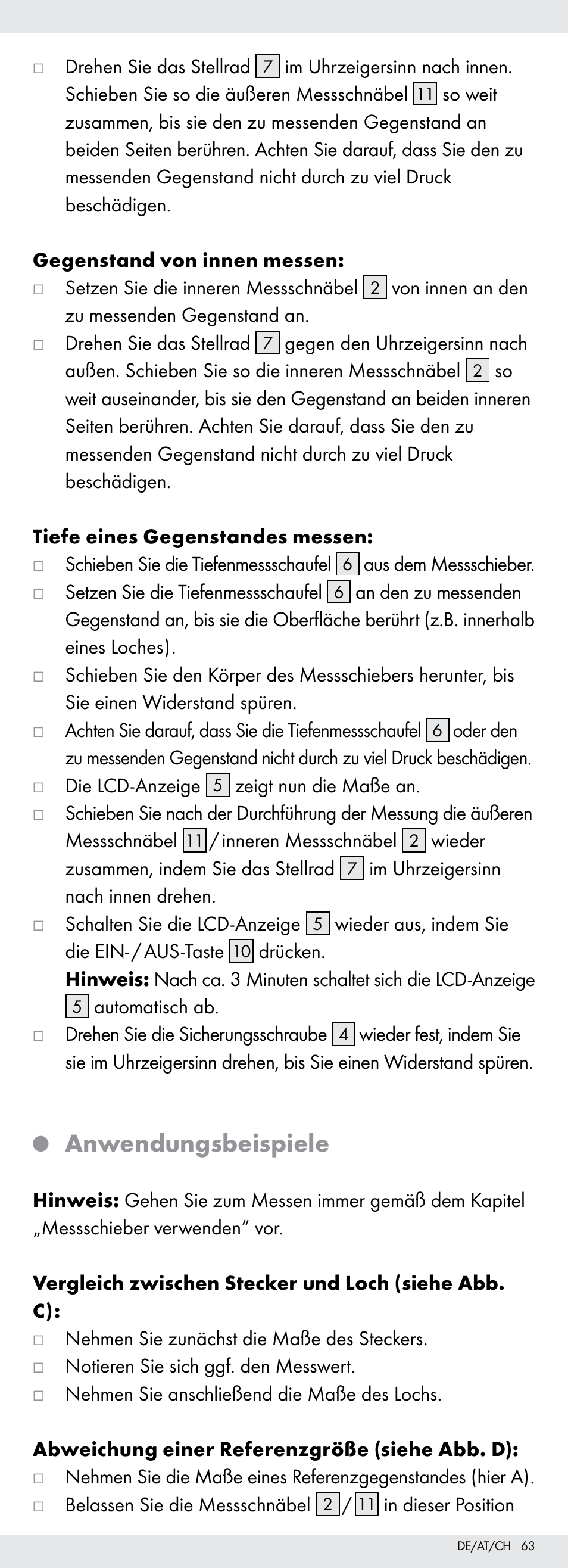 Anwendungsbeispiele | Powerfix Z22855 User Manual | Page 63 / 67