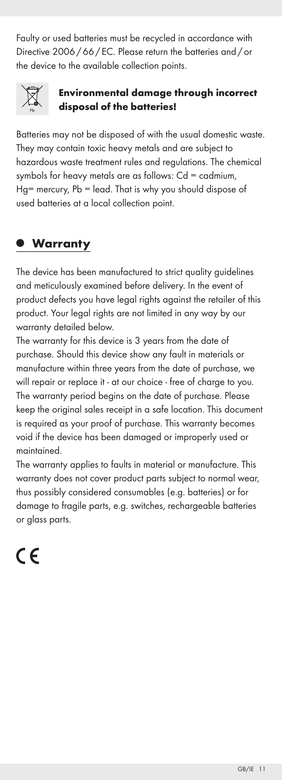 Warranty | Powerfix Z32118 User Manual | Page 12 / 54