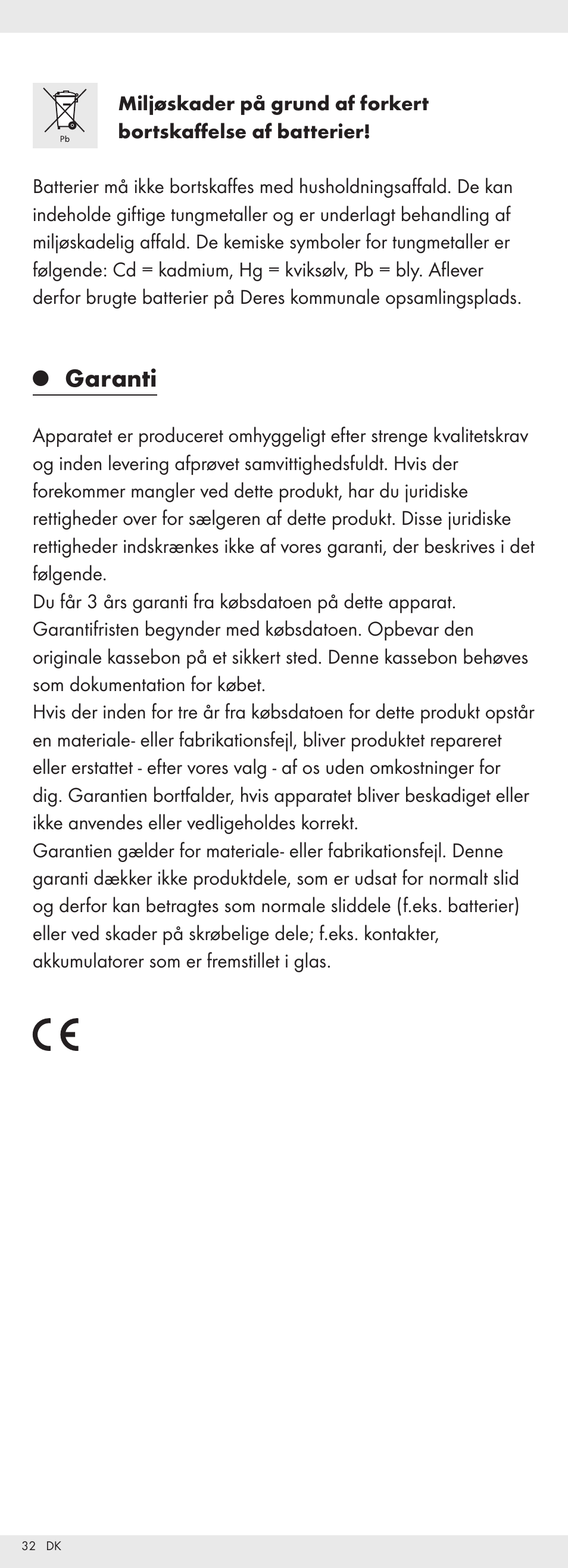 Garanti | Powerfix Z32118 User Manual | Page 33 / 54