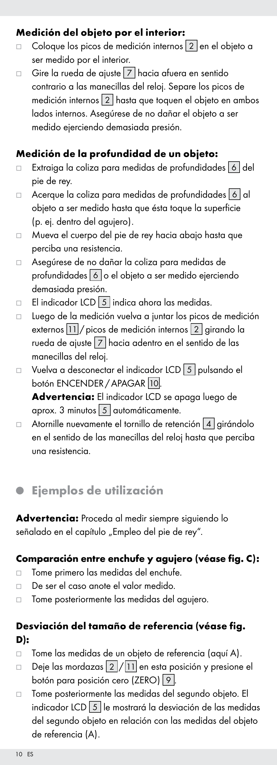 Ejemplos de utilización | Powerfix Z22855 User Manual | Page 10 / 50