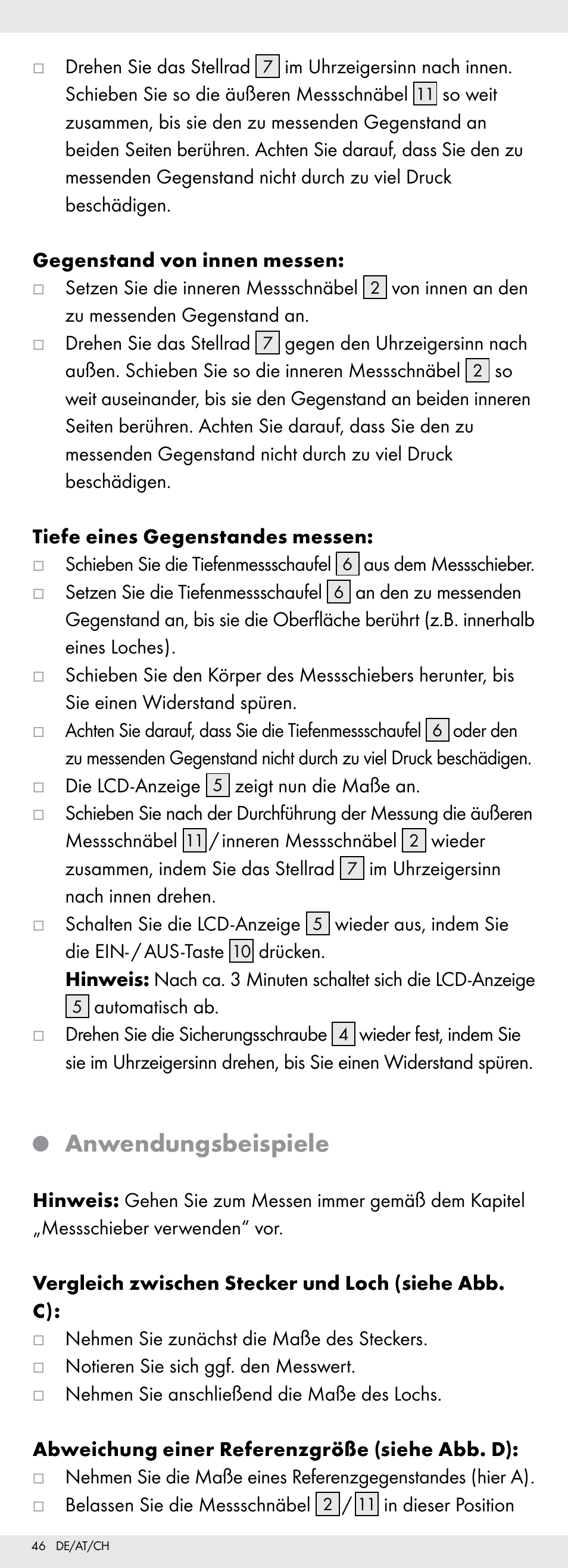 Anwendungsbeispiele | Powerfix Z22855 User Manual | Page 46 / 50