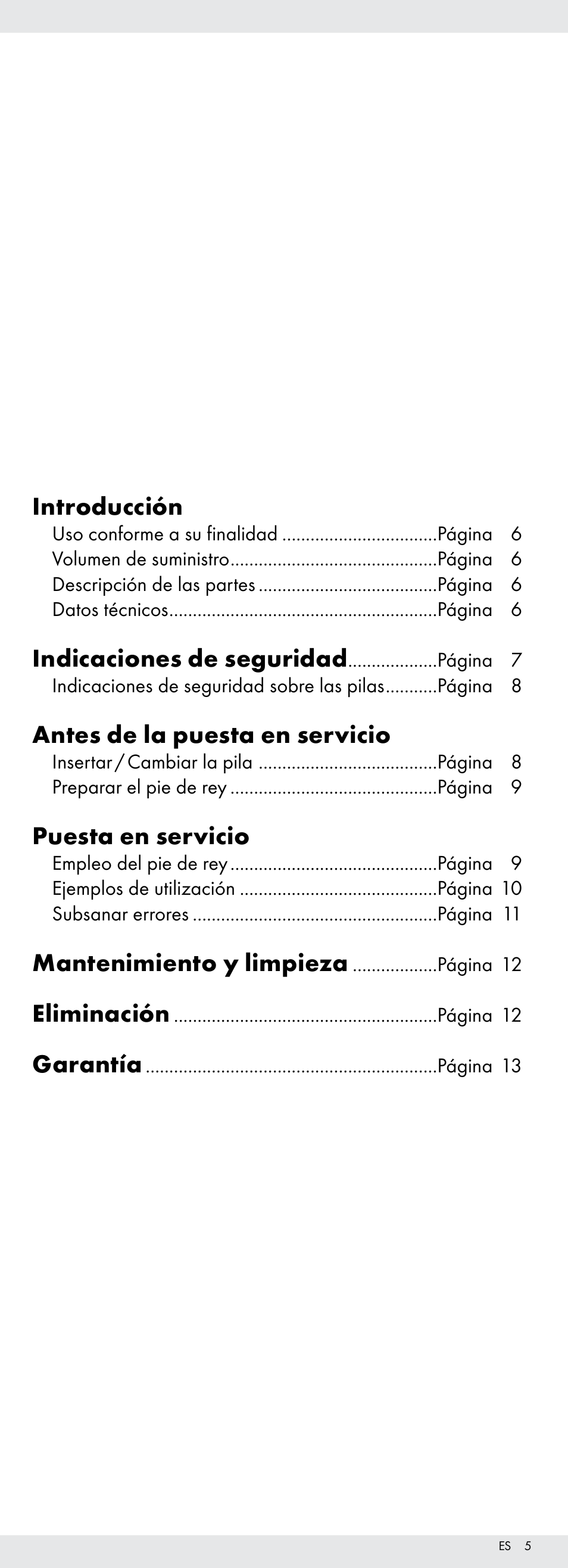 Introducción, Indicaciones de seguridad, Antes de la puesta en servicio | Puesta en servicio, Mantenimiento y limpieza, Eliminación, Garantía | Powerfix Z22855 User Manual | Page 5 / 50