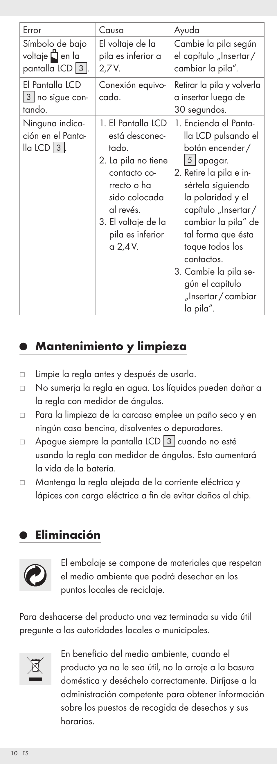 Mantenimiento y limpieza, Eliminación | Powerfix Z32118 User Manual | Page 11 / 40