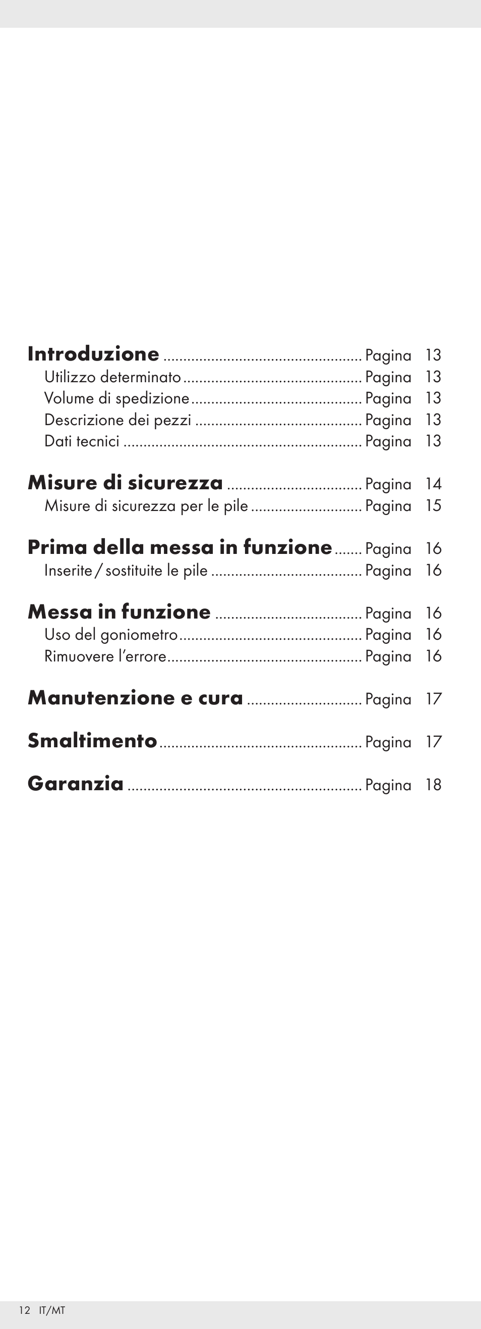 Introduzione, Misure di sicurezza, Prima della messa in funzione | Messa in funzione, Manutenzione e cura, Smaltimento, Garanzia | Powerfix Z32118 User Manual | Page 13 / 40