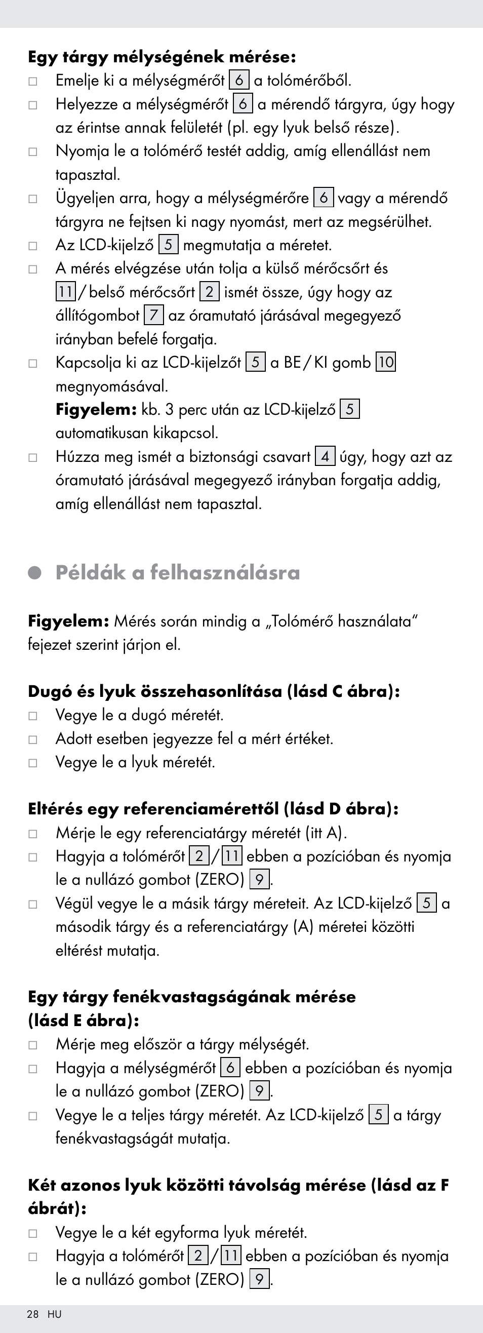 Példák a felhasználásra | Powerfix Z22855 User Manual | Page 28 / 68