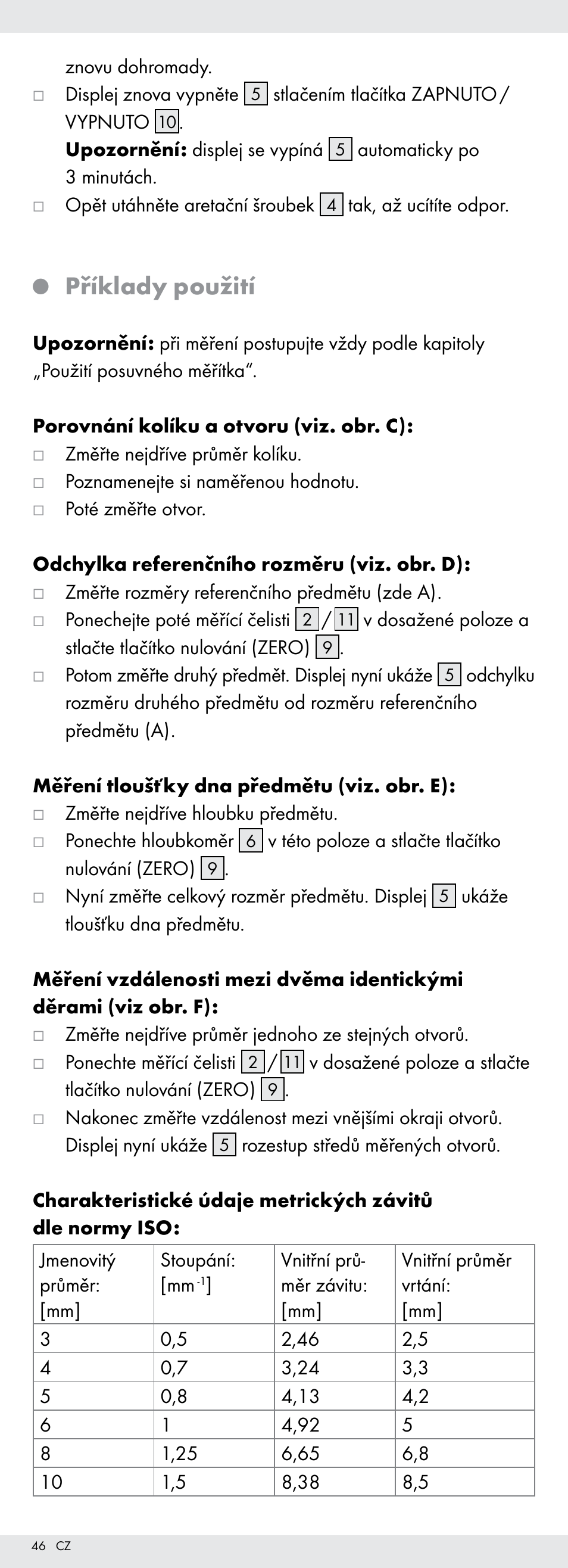 Příklady použití | Powerfix Z22855 User Manual | Page 46 / 68