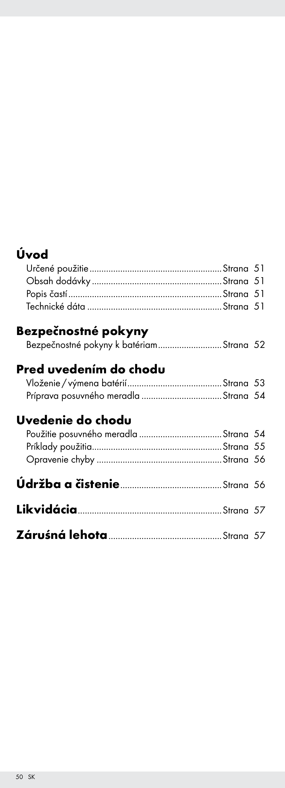 Úvod, Bezpečnostné pokyny, Pred uvedením do chodu | Uvedenie do chodu, Údržba a čistenie, Likvidácia, Záruśná lehota | Powerfix Z22855 User Manual | Page 50 / 68