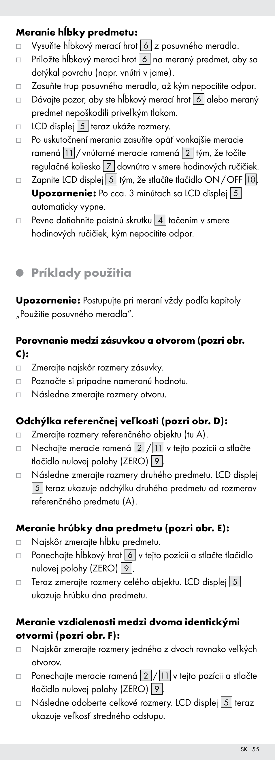 Príklady použitia | Powerfix Z22855 User Manual | Page 55 / 68