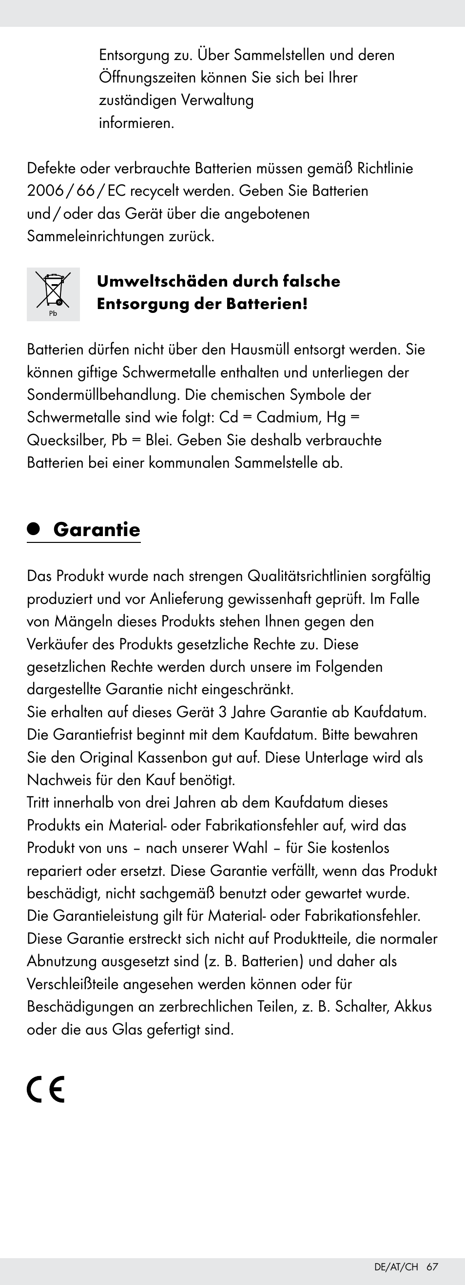 Garantie | Powerfix Z22855 User Manual | Page 67 / 68
