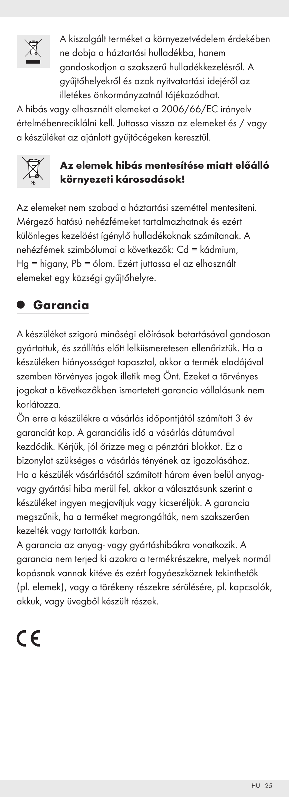 Garancia | Powerfix Z32118 User Manual | Page 26 / 54