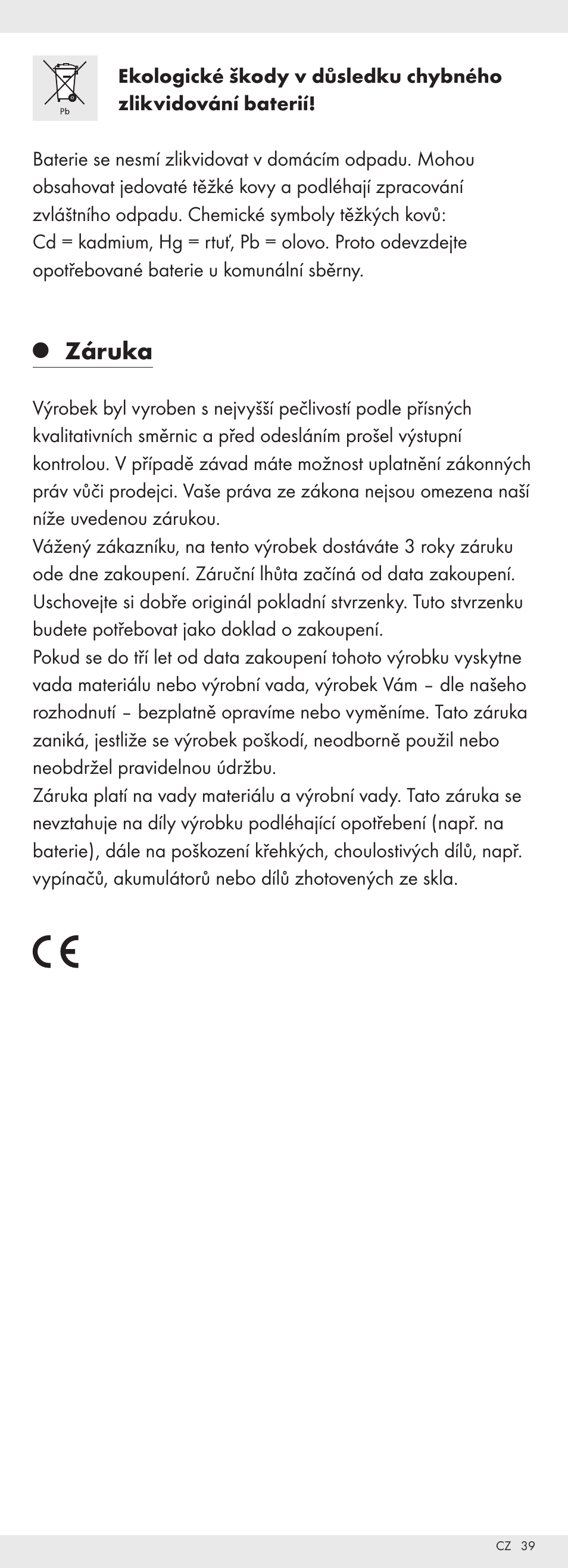 Záruka | Powerfix Z32118 User Manual | Page 40 / 54