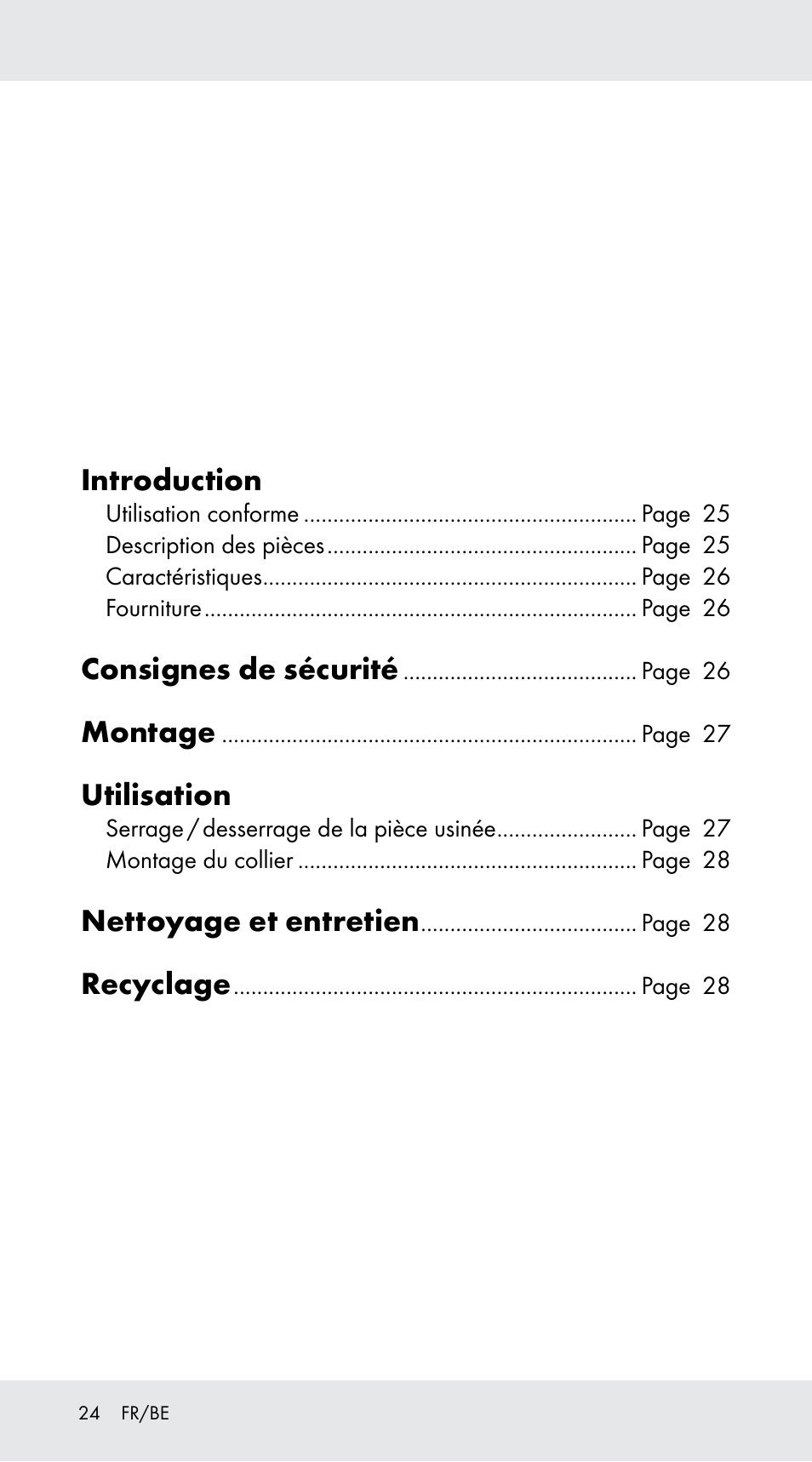 Introduction, Consignes de sécurité, Montage | Utilisation, Nettoyage et entretien, Recyclage | Powerfix Z29760A User Manual | Page 24 / 40