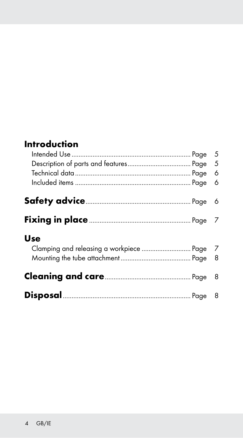 Introduction, Safety advice, Fixing in place | Cleaning and care, Disposal | Powerfix Z29760A User Manual | Page 4 / 40