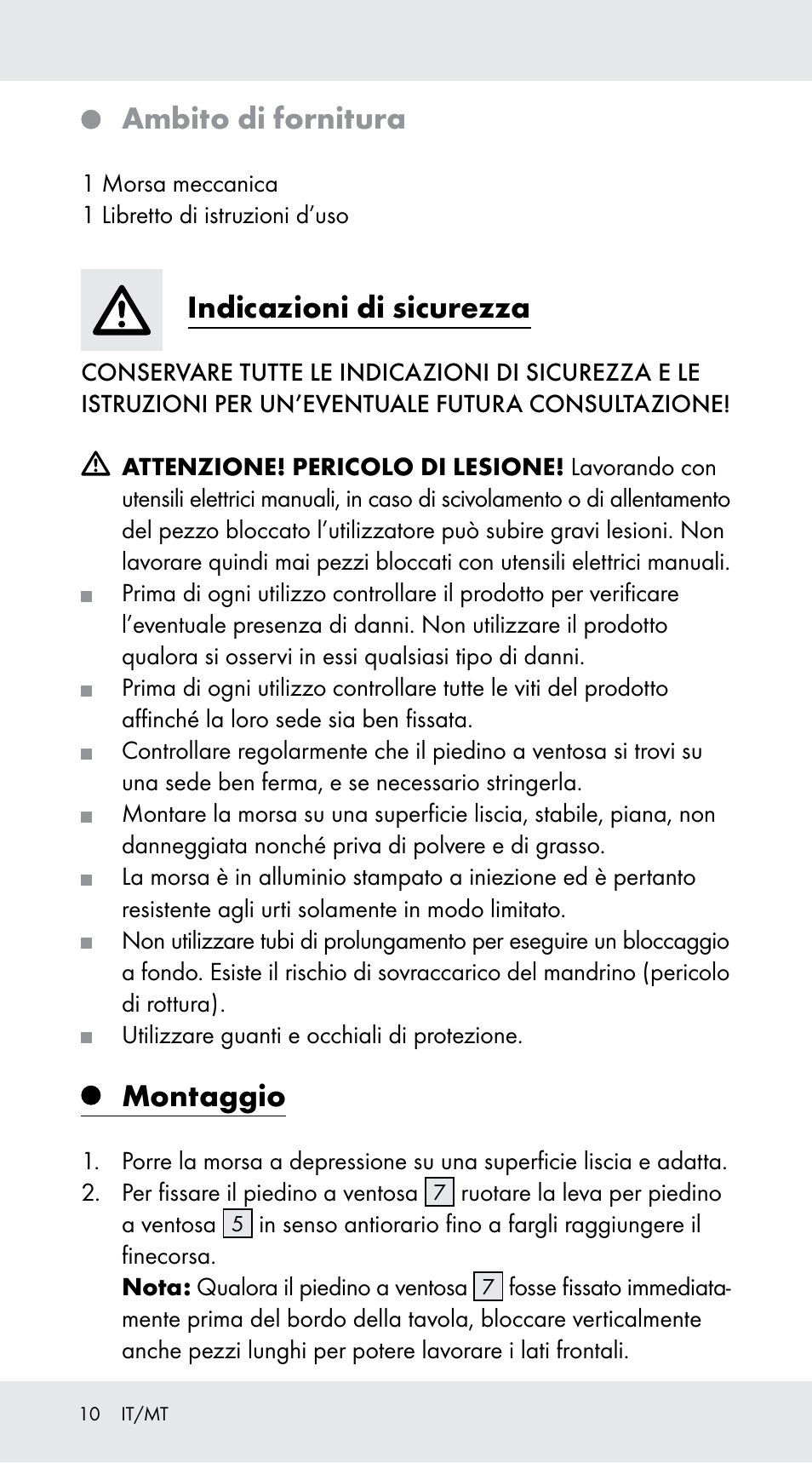 Ambito di fornitura, Indicazioni di sicurezza, Montaggio | Powerfix Z29760B User Manual | Page 10 / 24