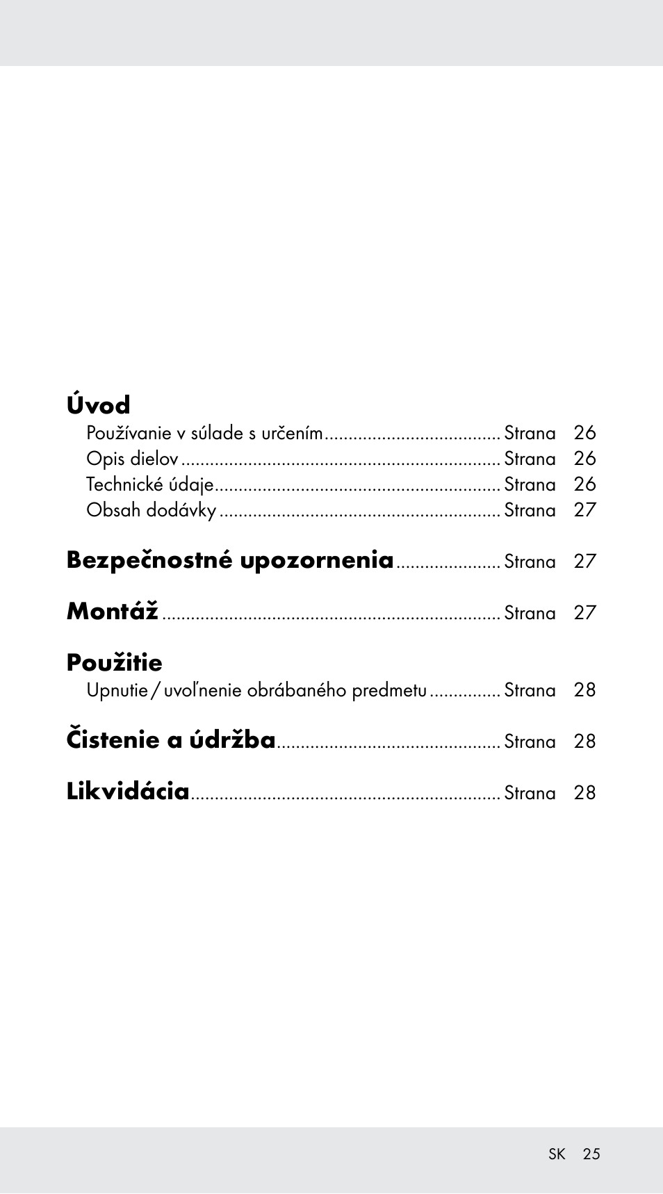 Úvod, Bezpečnostné upozornenia, Montáž | Použitie, Čistenie a údržba, Likvidácia | Powerfix Z29760B User Manual | Page 25 / 33