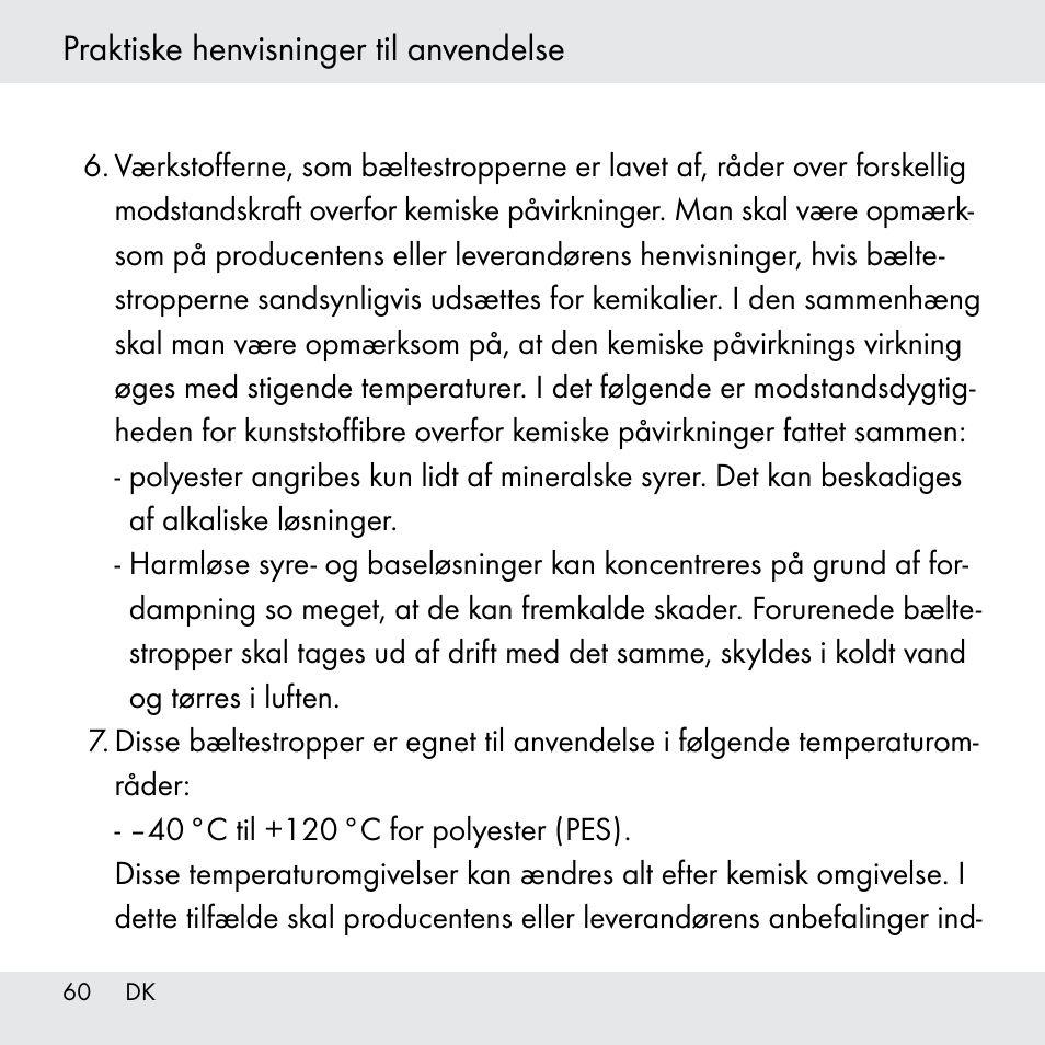 Praktiske henvisninger til anvendelse | Powerfix Z31361 User Manual | Page 60 / 111