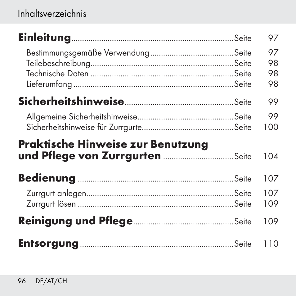 Einleitung, Sicherheitshinweise, Bedienung | Reinigung und pflege, Entsorgung | Powerfix Z31361 User Manual | Page 96 / 111