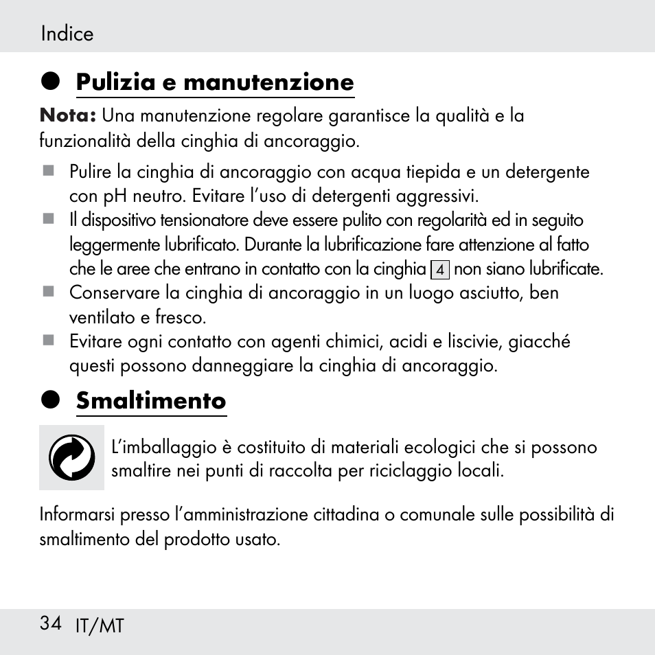 Pulizia e manutenzione, Smaltimento | Powerfix Z31361 User Manual | Page 34 / 80