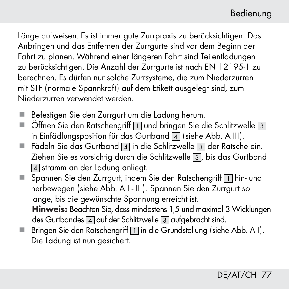 Bedienung | Powerfix Z31361 User Manual | Page 77 / 80