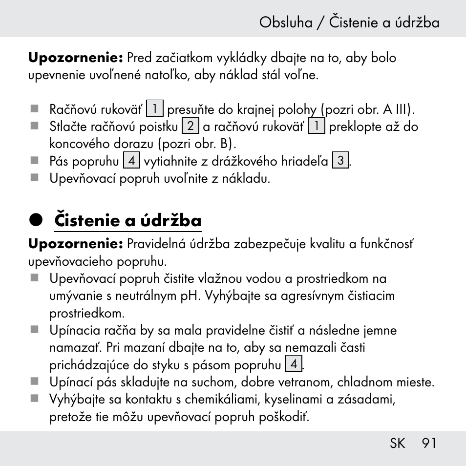 Čistenie a údržba | Powerfix Z31361 User Manual | Page 91 / 108