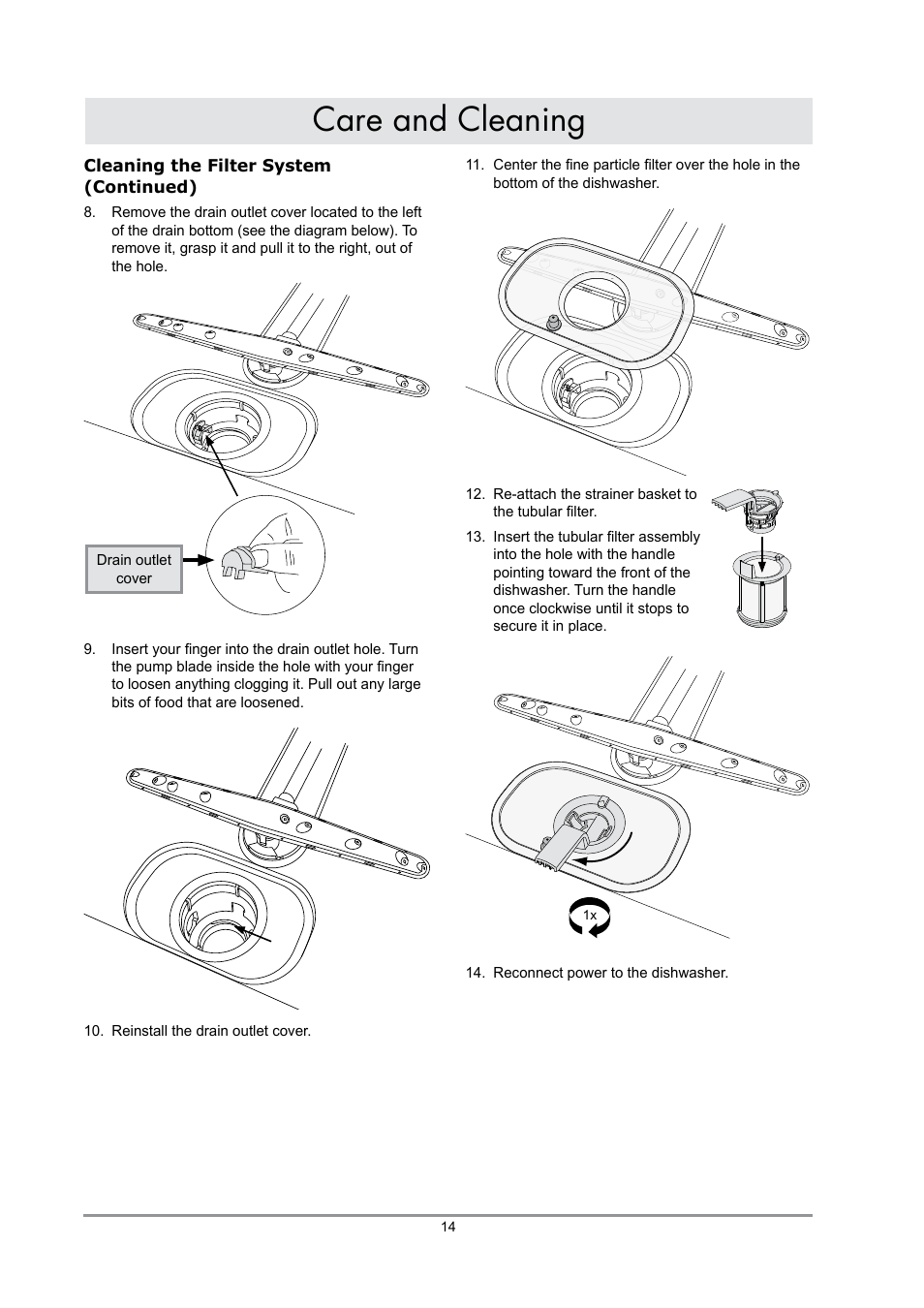 Care and cleaning | Dacor IDWH24 User Manual | Page 16 / 24
